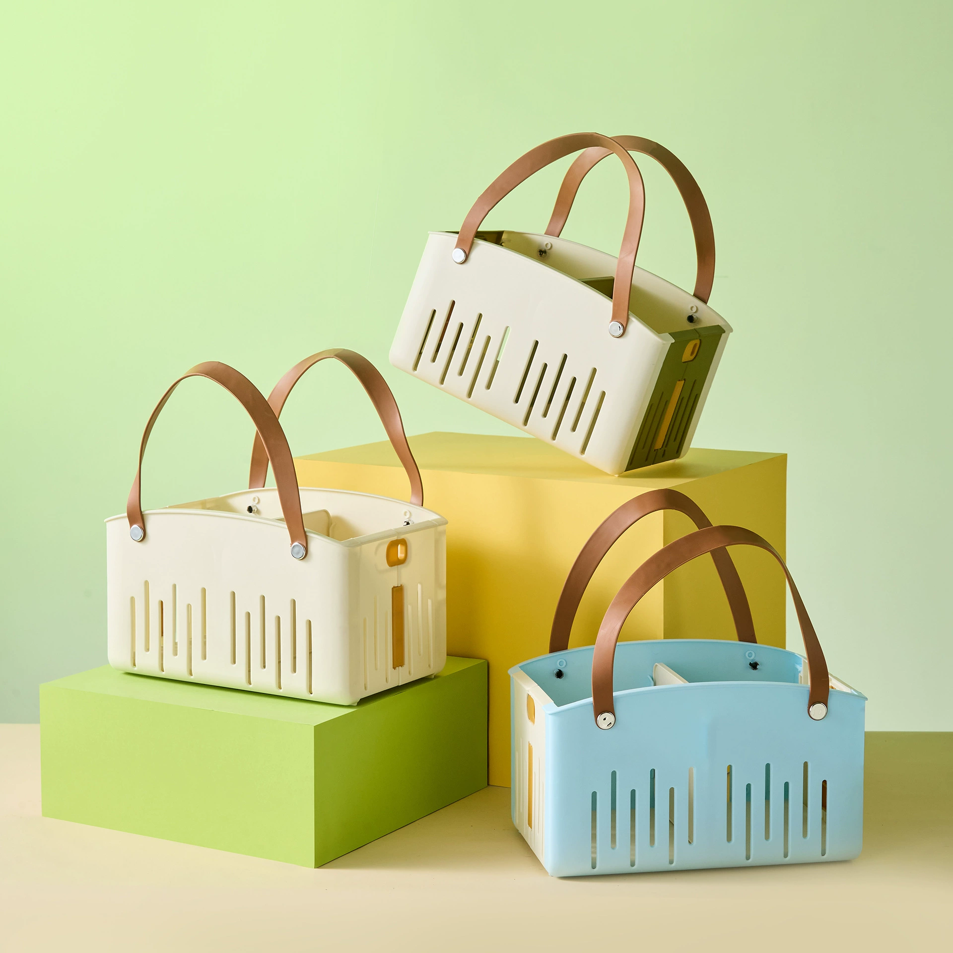 Бытовая корзина для ванной, корзина для хранения, корзина для хранения в ванной, портативная женская пластиковая портативная корзина большой емкости для ванной комнаты