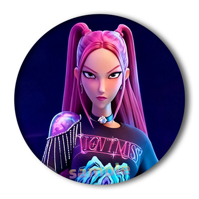 新款Kpop猎魔女团卡通周边吧唧徽章 马口铁胸章挂件|undefined