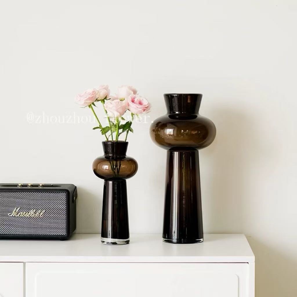 Florero ins estilo simple arte florero sala de estar escritorio florero de vidrio de lujo hidropónico arreglo floral Decoración