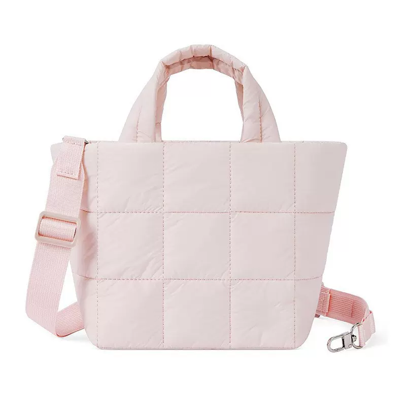 现货跨境新款小号绗缝斜挎包女式蓬松钱包休闲单肩包带可调节肩带