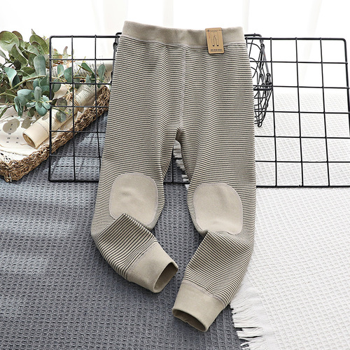 Children's Fashion Striped Warm Trousers for Boys, School Uniform Magic Kids' Clothing Spring and Autumn Cotton Trousers Qingdao Underwear Factory Direct Sale