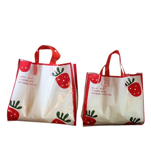 Wholesale cartoon print handbag shopping gift bag clothing packaging plastic tote bag