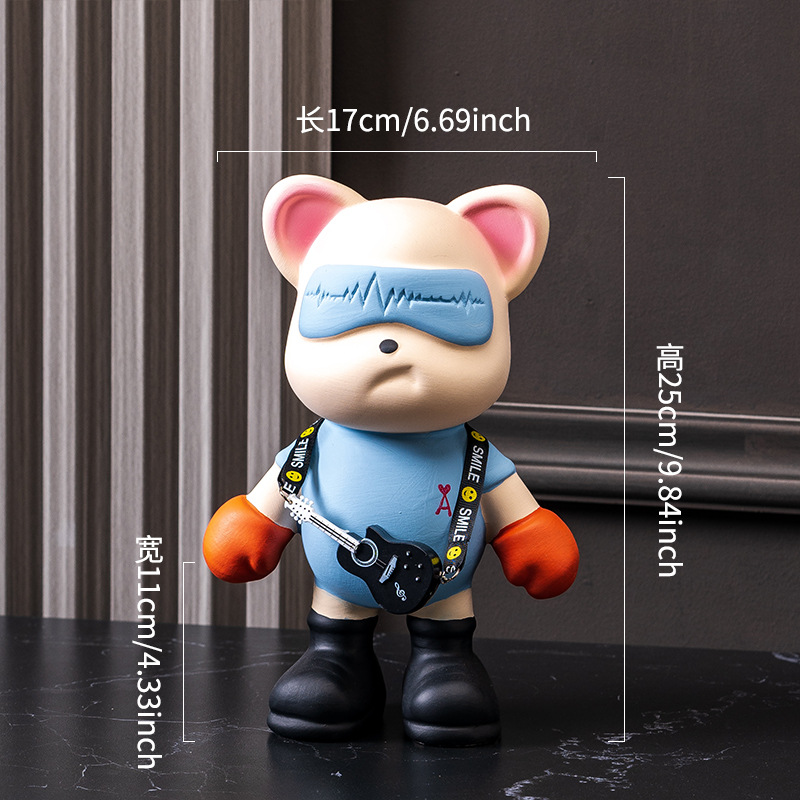 25 cm agarra el oso azul con la guitarra