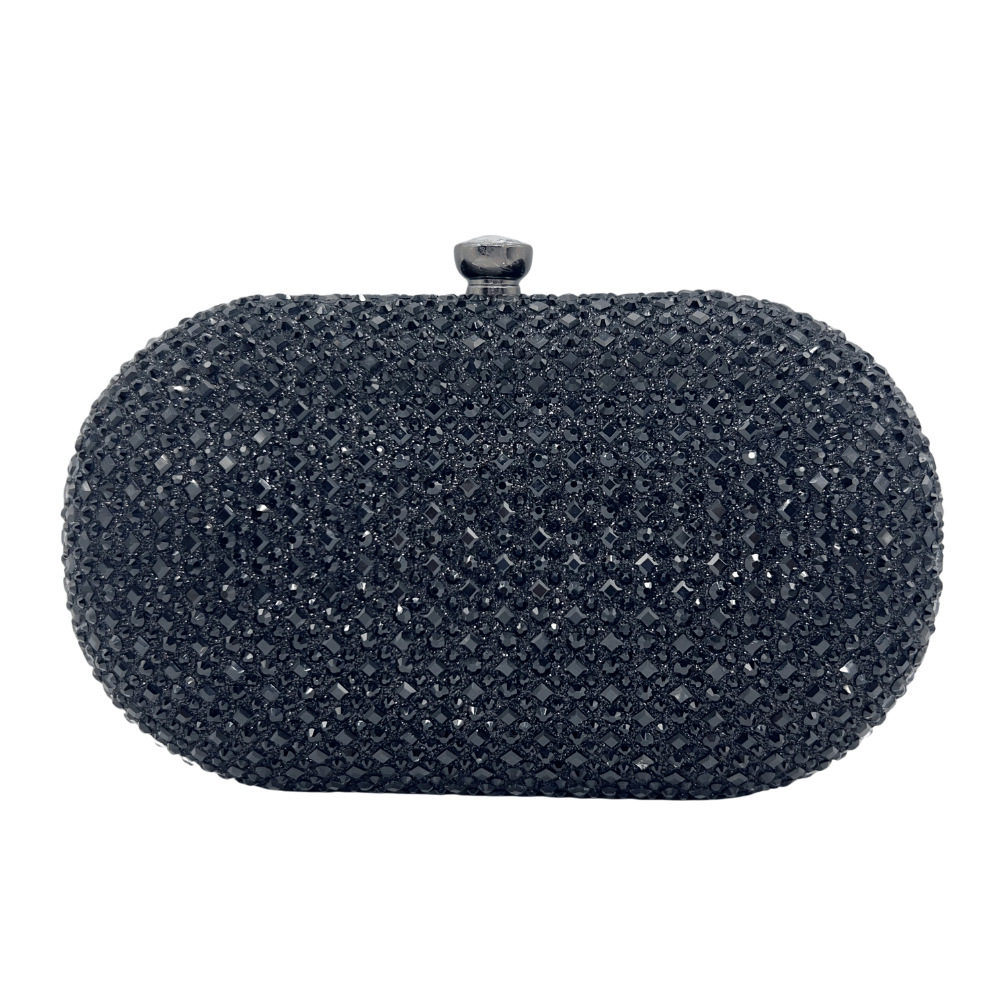 Túi clutch nữ đính đá sáng bóng dự tiệc thanh lịch — vàng nhạt, bạc, ngọc lục bảo, màu xanh đậm chi tiết 17