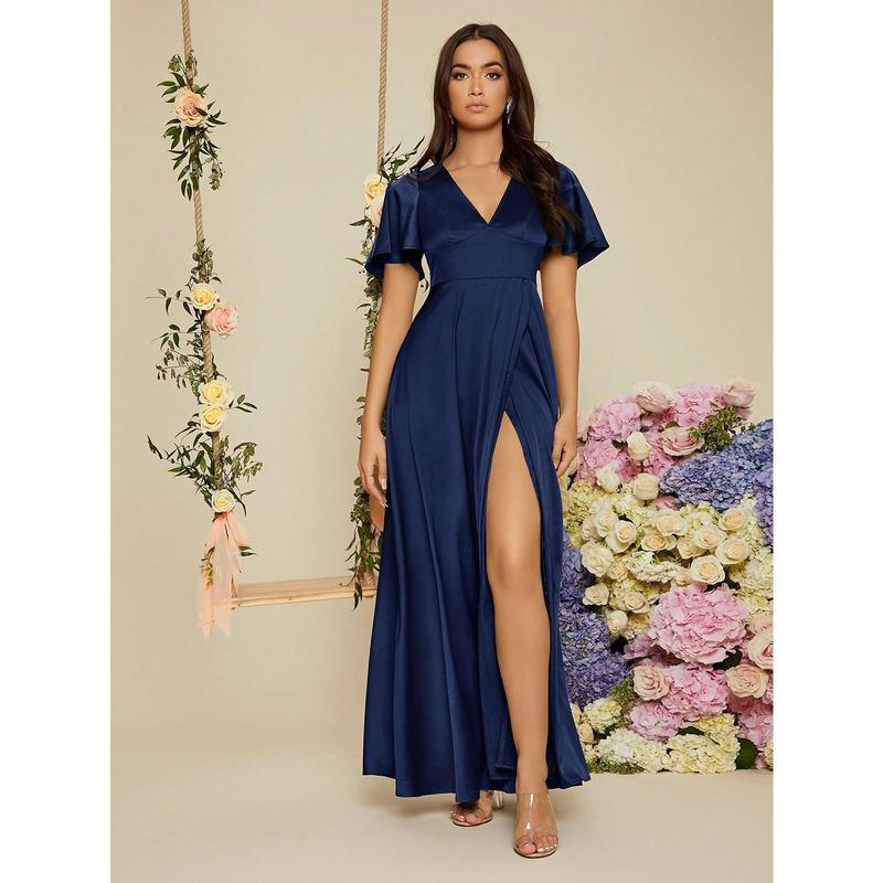 T9589 Aliexpress Amazon nuevo accesorios de vestido de boda transfronterizo manga elegante borde satén