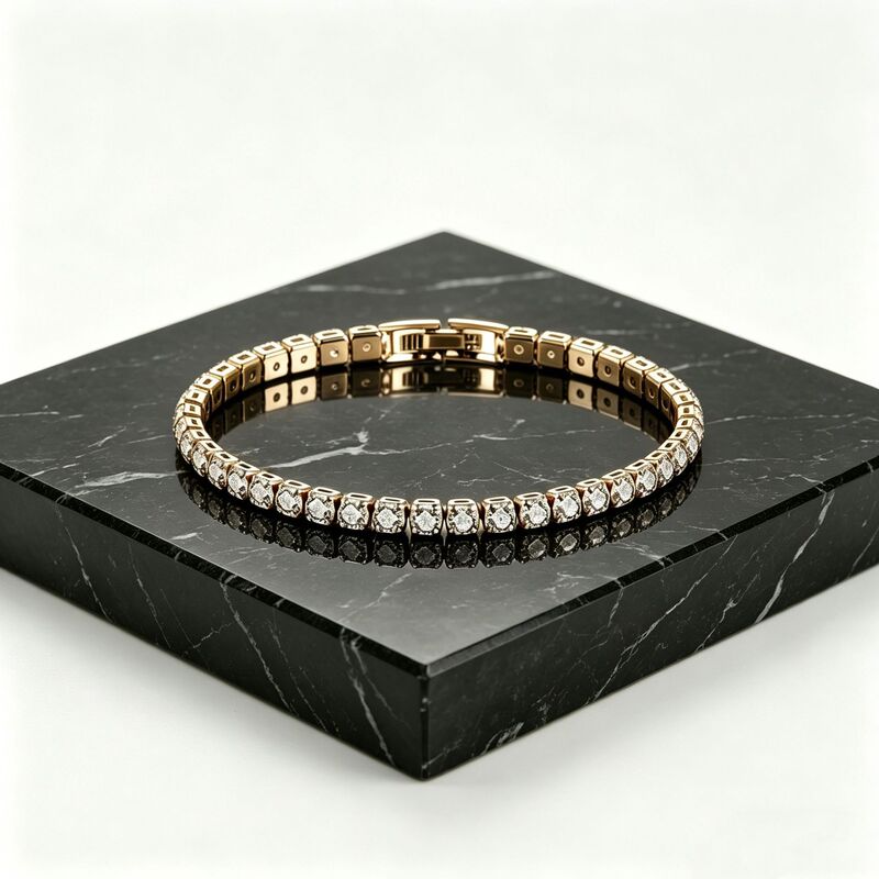 Cross-Border European and American Style Diamond-Encrusted Ultra-Shiny Tennis Bracelet for Men and Women, White Zircon Electroplated Chain Bracelet Jewelry Cross-Border European and American Style Diamond-Encrusted Ultra-Shiny Tennis Bracelet for Men and Women, White Zircon Electroplated Chain Bracelet Jewelry