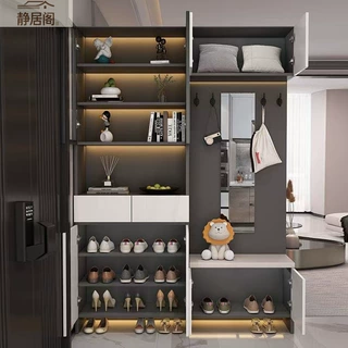 轻奢屏风玄关鞋柜入户鞋柜玄关柜进门客厅家用一体酒柜收纳柜厅柜