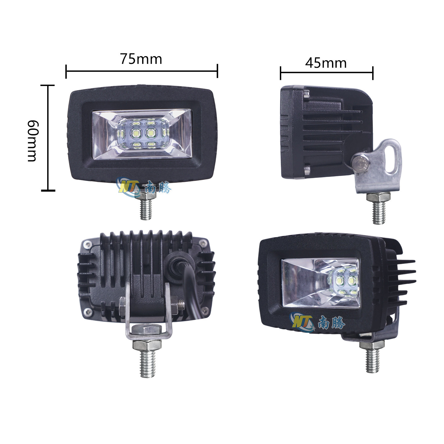 Faro LED recto de 4 pulgadas, carcasa para luz de marcha atrás, carcasa para luz de freno, carcasa para luz de coche, accesorios para carcasa de luz de coche image 6