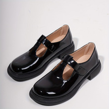 Q 36813 Vintage Round Toe Leather Shoes ����ԲͷӢ��СƤЬ