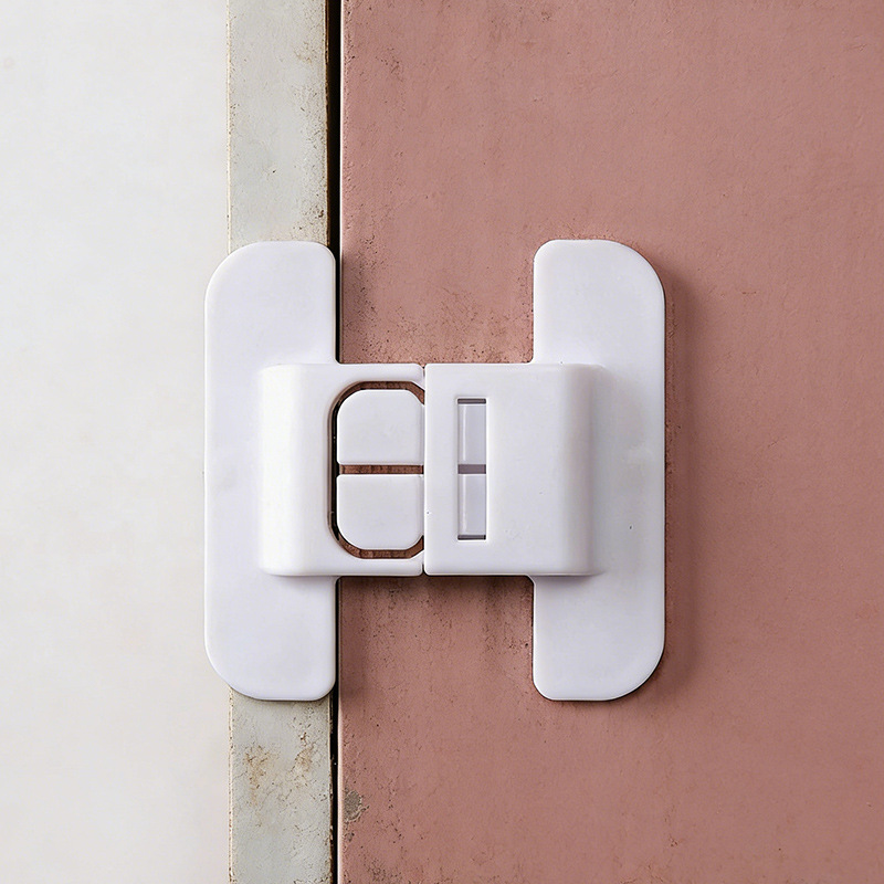 Refrigerator Door Closer Cabinet Drawer Safety Lock Sliding Door Lock Punch-Free Refrigerator Door Lock Baby Anti-Opening Buckle