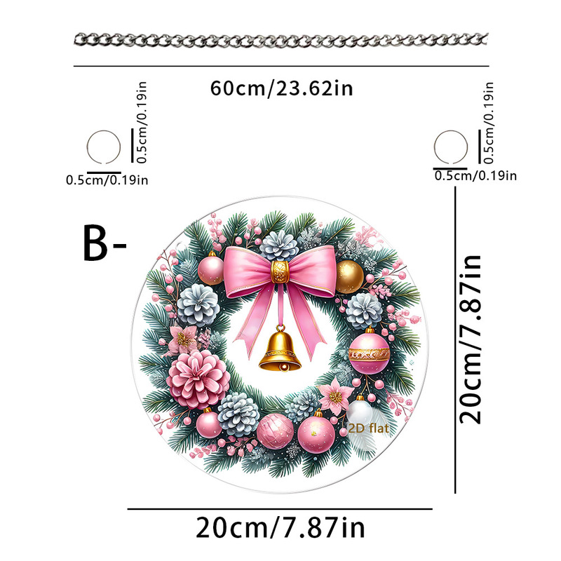 跨境新款2026友情祝福亚克力圣诞节装饰挂件创意圣诞节装饰挂件|undefined