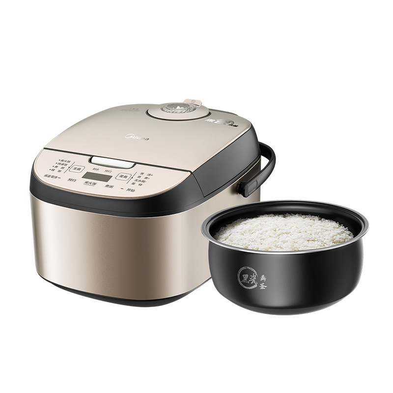 美的电饭煲5L柴火饭智能黑瓷鼎釜抗菌内胆可拆洗上盖板AFB5027R|undefined