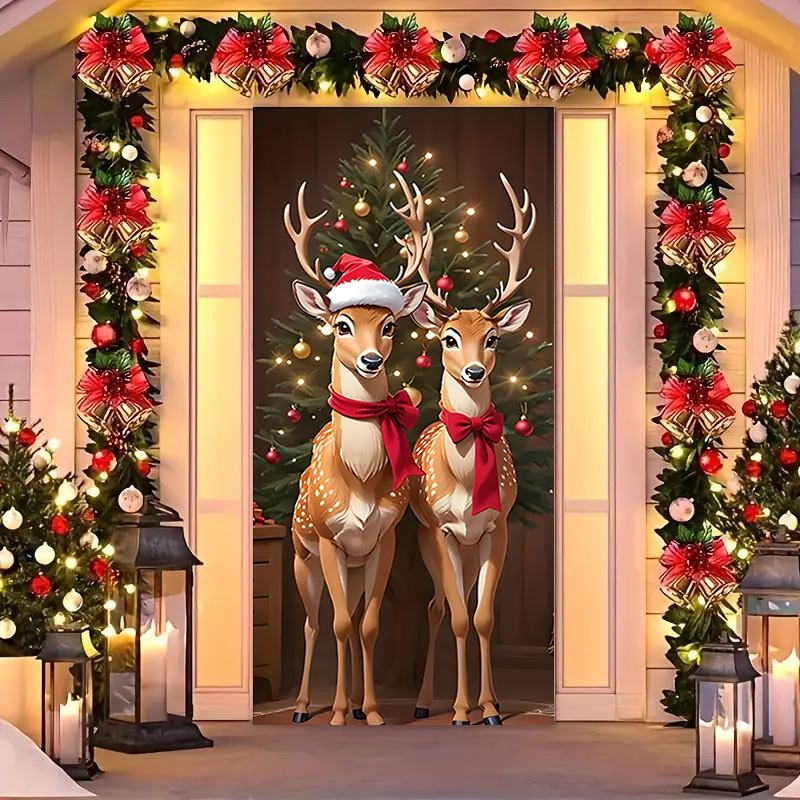 Transfronterizos JIT Navidad decoración colgante festivales atmósfera etiqueta de puerta fiesta atmósfera de fondo decoración cubierta de puerta
