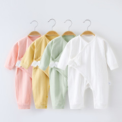 Newborn Baby Clothes First Baby Monk's Robe Pure Cotton Spring and Summer Thin Baby Infant Onesie Full Moon Butterfly Dress