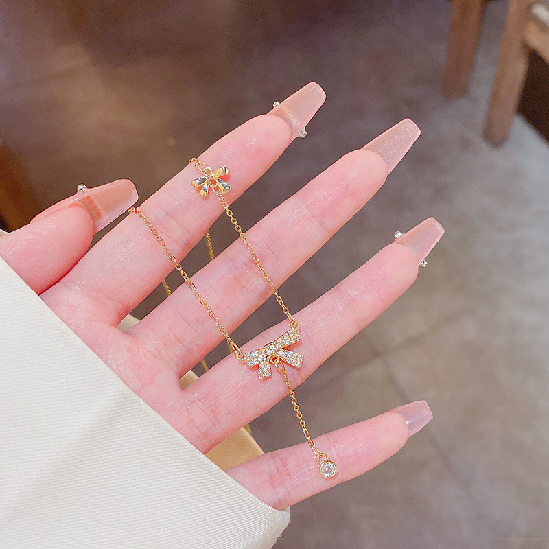 Fashion Heart Shape Flower Butterfly Titanium Steel Pearl Hollow Out Inlay Opal Zircon Pendant Neckl