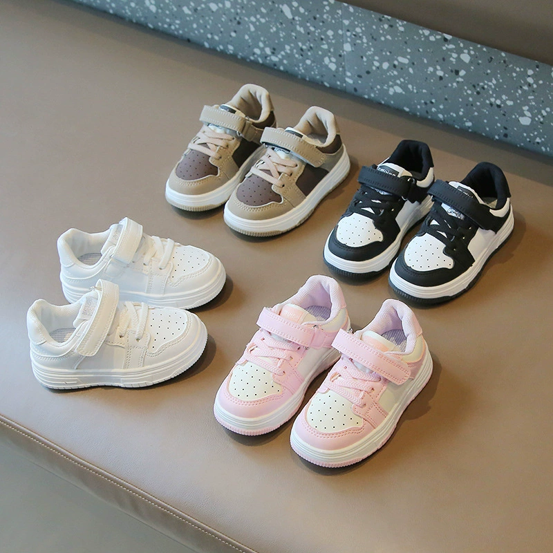 Children's sports shoes for boys, white shoes, universal casual footwear