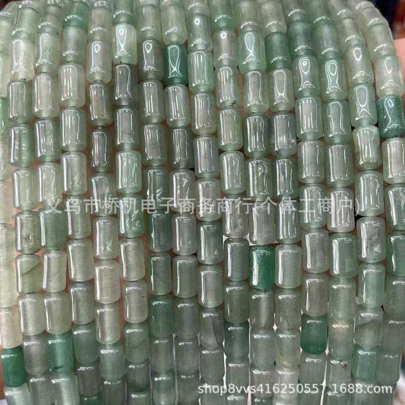 水晶原石6×10mm圆柱天然虎石粉晶DIY饰品配件跨境直播热卖|undefined