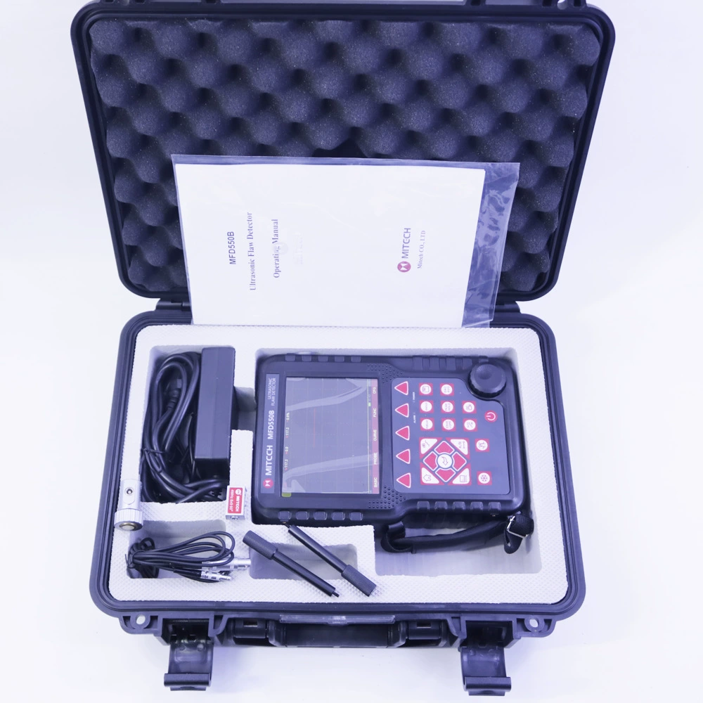 MITECH MFD550B NDT Цифровой ультразвуковой дефектоскоп Диапазон от 0 до 10000 мм с датчиком 4 МГц