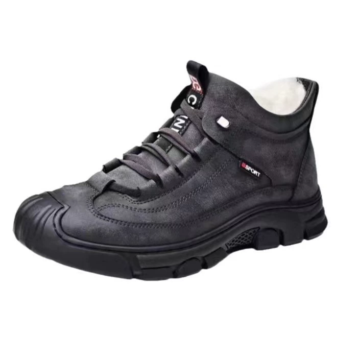 Мужские ботинки Martens зимние, низкие, тёплая плюшевая подкладка, корейский стиль