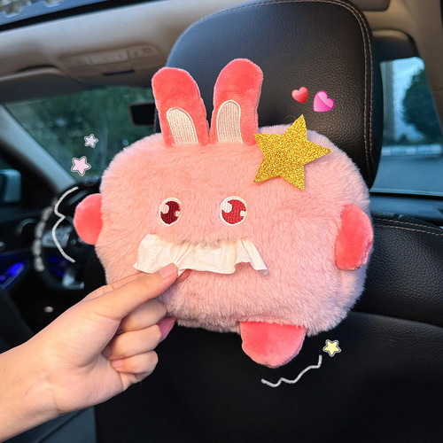 Car tissue box hanging car tissue box doll car interior decoration creative funny car tissue hanging bag for women