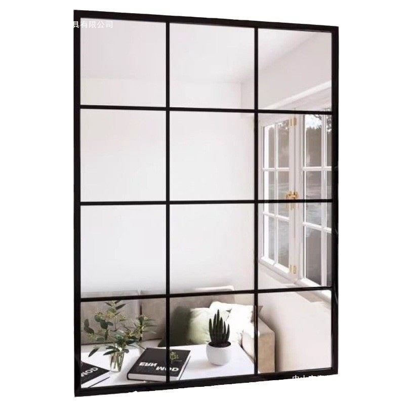 Nórdico moderno cuadrado simple espejo de cuerpo completo pared muebles interiores espejo de vestir de cuerpo completo decoración de entrada retro