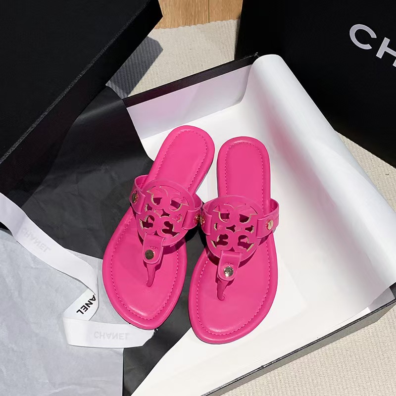2024 nuevo tipo de zapatillas TB casuales con suela plana para mujeres de verano, zapatos de playa antideslizantes con suela gruesa