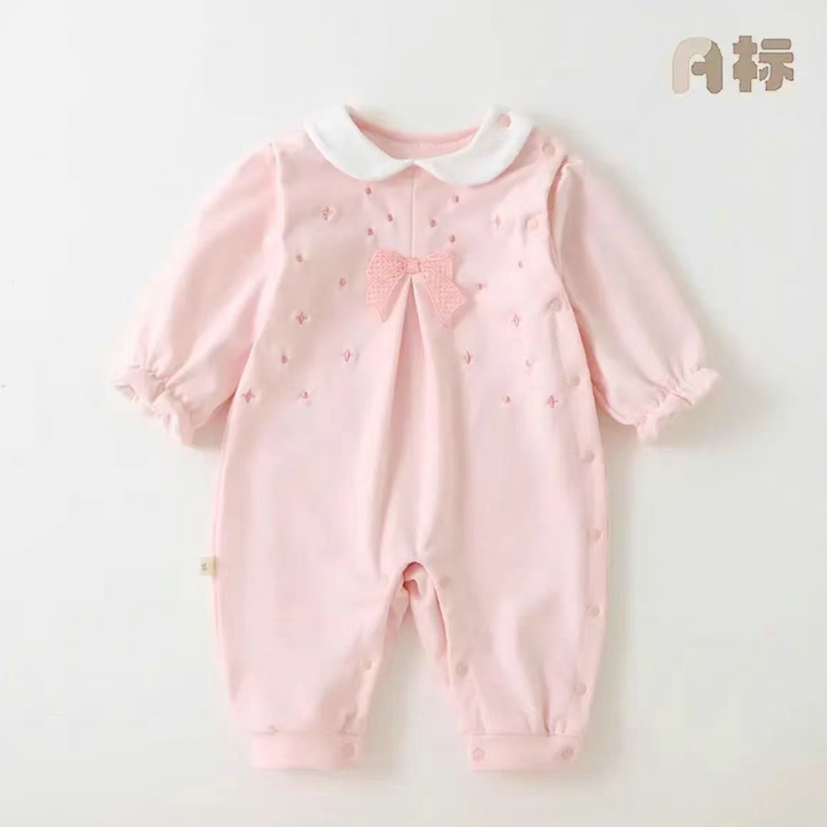 Celebridades de Internet bebé de una pieza ropa de primavera y otoño ropa de bebé luna llena bebé niña mameluco de salida primavera princesa