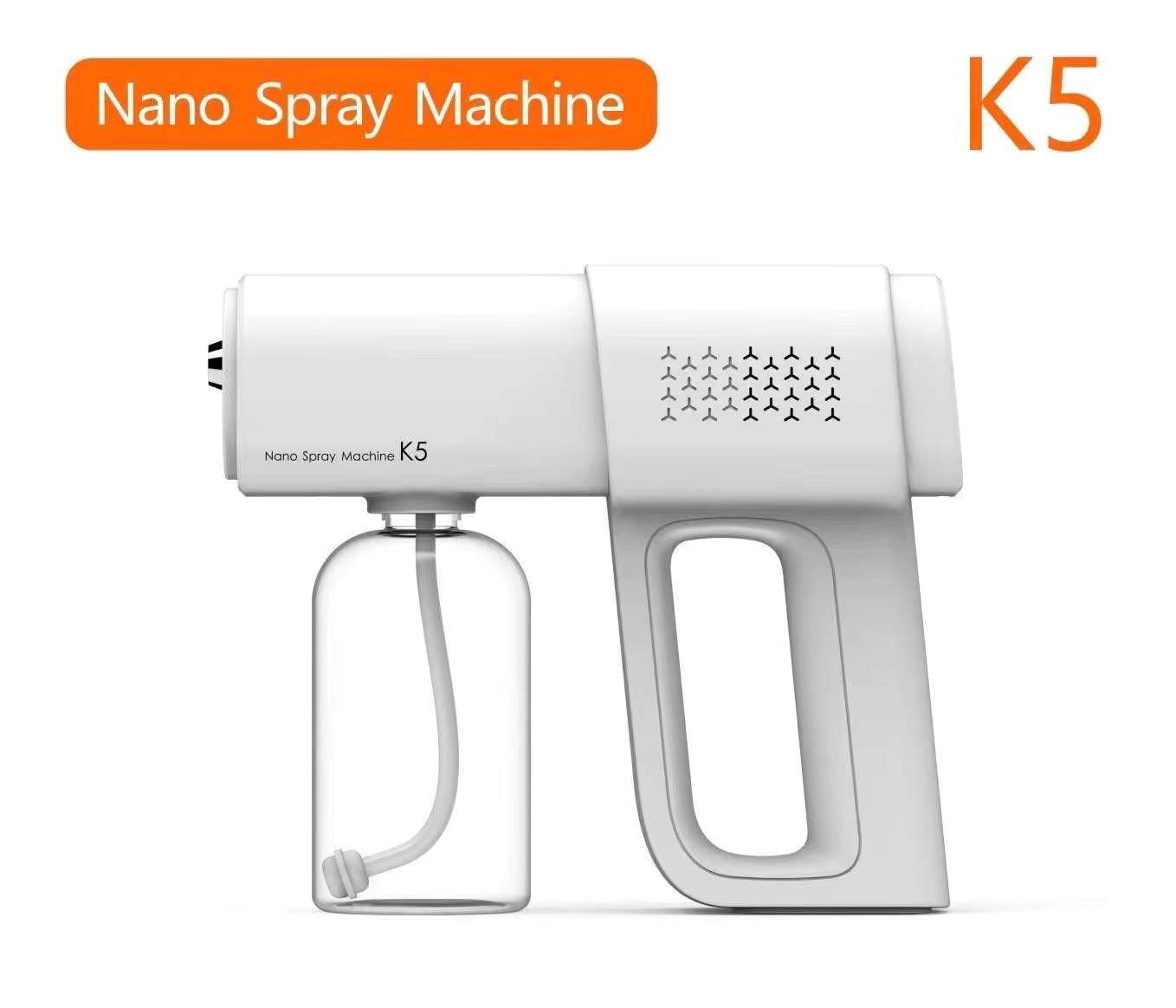 factory K5 Spray disinfect convenient atomization disinfect Blue light disinfect Sprayer USB Charging disinfection gun