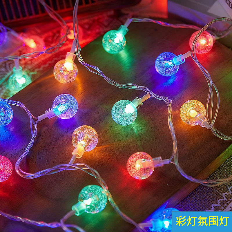 Año Nuevo LED lámpara de decoración de navidad estand luces de atmósfera al aire libre acampando estrella estrella de color a prueba de agua lámpara de luz de cadena