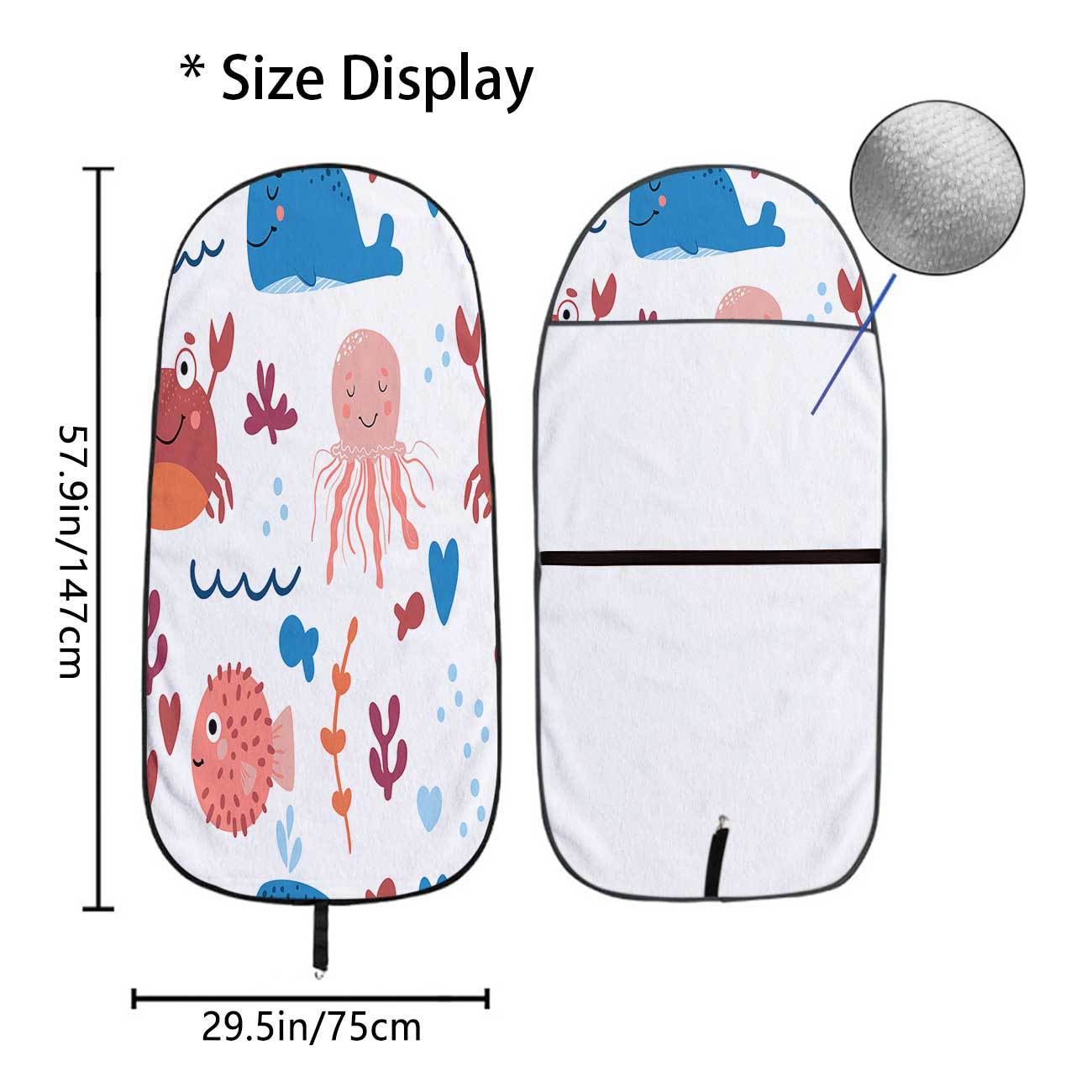 Marine seat towel cover front seat protector suitable for gym and exercise, universal for all seasons and car use