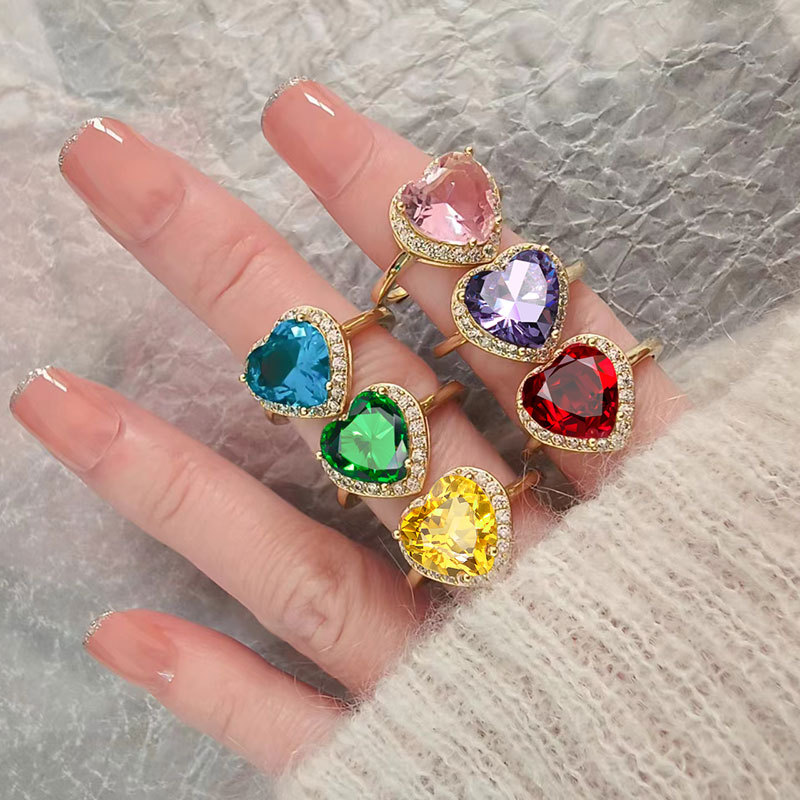 Adjustable Ring Size Wholesale Jewelry Modern Style Classic Style Geometric Copper Zircon Plating Adjustable Ring