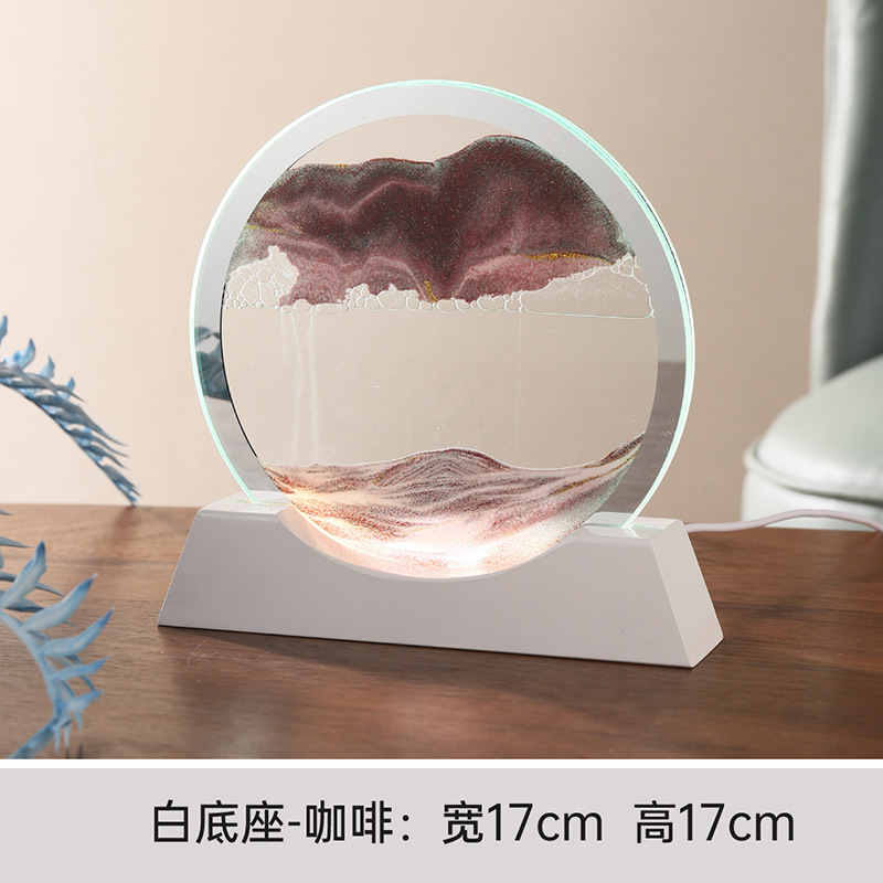 화이트 프레임 [야간 조명 커피 샌드]