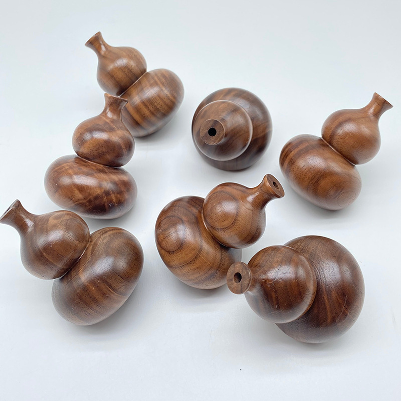 ヒョウタンのハンドルの部品の木の彫刻のペンダントの風水の文は遊んで車を遊んで鍵を掛けてDIYを掛けて部品を飾ります。|undefined
