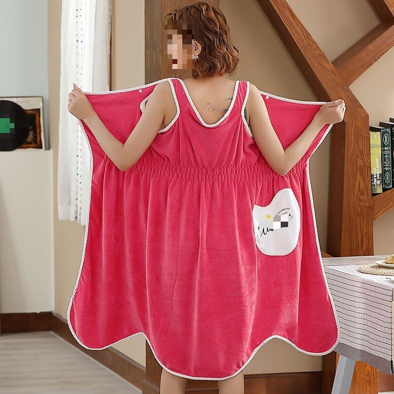 Wearable Bath Towel, Absorbent, Adult Tube Top, Can Be Wrapped in a Bath Skirt, Female Student Korean Version, Cute and Hair-Free, Internet Celebrity Delivery Wearable Bath Towel, Absorbent, Adult Tube Top, Can Be Wrapped in a Bath Skirt, Female Student Korean Version, Cute and Hair-Free, Internet Celebrity Delivery