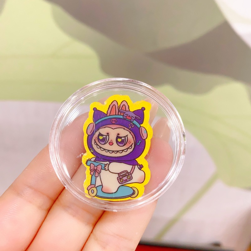 ラブブ labubu 携帯電話ステッカー 2mg 漫画かわいい新年幸運の色金フレーク水貝 999 純金卸売|undefined