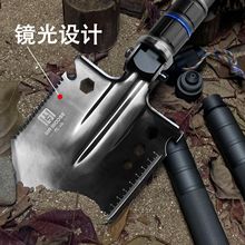 户外工兵铲子折叠多功能车载兵工铲锰钢中国铁锹钓鱼便捷野营装备