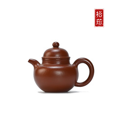 原矿朱泥纯手工小掇球国风光素自用茶器宜兴紫砂壶功夫茶壶 100ML