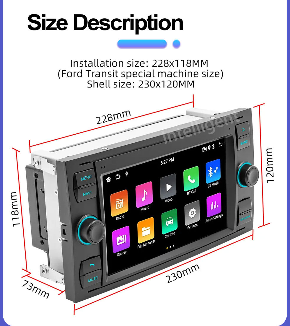 Suitable for 2005-2011 Ford Transit Car Android Gps Navigation Bluetooth Mp5 Player Carplay Navigation Device