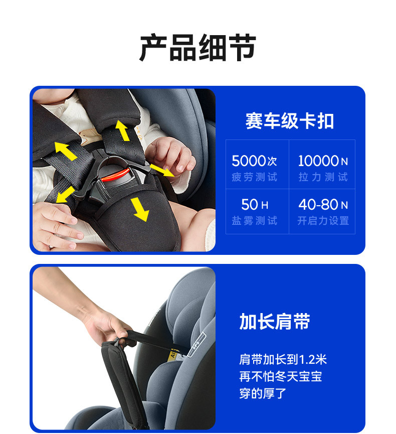 Suitable for Kids Safety Seats for Cars 0--Other 2 Years Old 360-Degree Rotating Anti-Flip Support Leg Sunshade