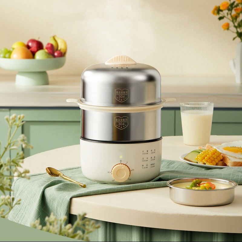 Egg steamer 304 stainless steel household small mini multi-function automatic power-off breakfast machine timed egg cooker