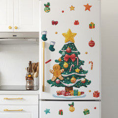 Fun-e154クリスマスツリー姜パイ人クリスマスギフトボックスに家の美化壁シールを貼って卸売りする