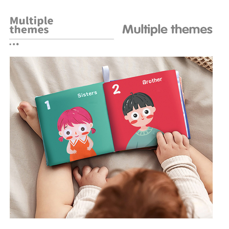 Amazon AliExpress Cross-border Hot Selling English Baby Cloth Book Early Education Educational Boiled Tear Baby Book Toy