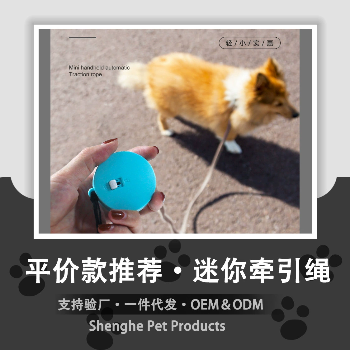 Товары для домашних животных для кошек и собак 2 м прочный и долговечный Круглый квадратный открытый мини небольшой размер автоматический выдвижной трос