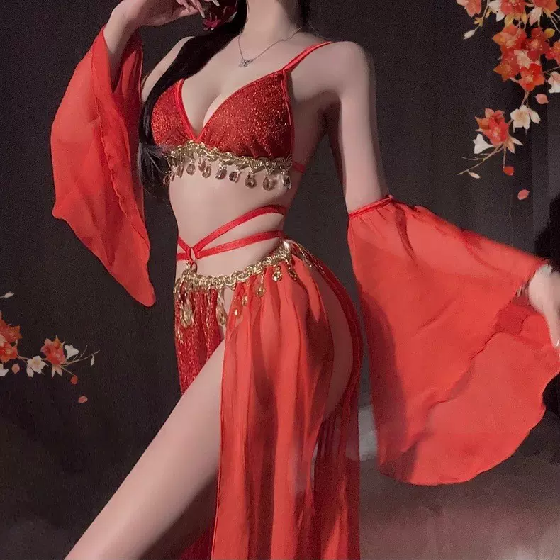 情趣内衣性感异域公主复古风国风激情舞姬诱惑汉服连衣裙制服套装