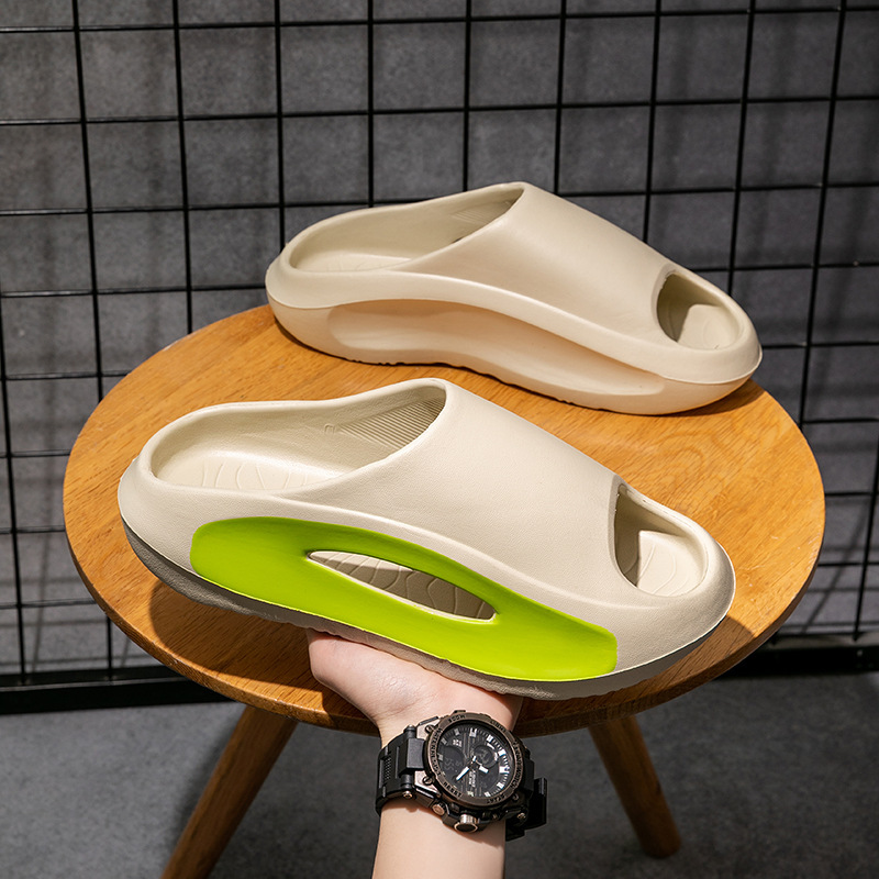 Slip-on Slippers Men's Summer Outer Wear Non-slip Home Beach Leisure Sandals Thick Bottom Wear-resistant Sports Coconut Slippers