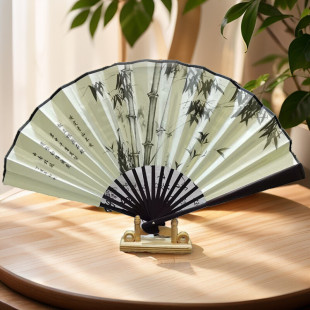 8 inch 10 inch antique folding fan Chinese style silk cloth folding fan ink summer male and female student fan factory wholesale