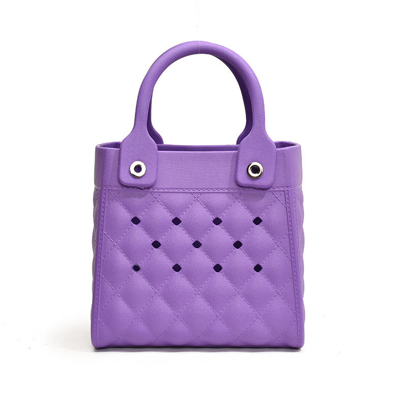 Bolso Tote de moda coreana 2025 verano nuevo estilo bolso femenino agujero hueco bolso de mano moda ringge bolso de playa marea