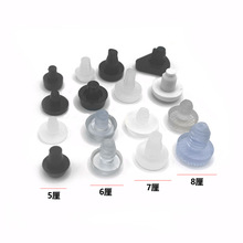 塑料脚钉透明胶塞家具孔塞黑胶粒防撞防碰静音PVC软嵌入式堵头