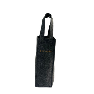 Huizhou Handbag Factory Specializes in Custom-Made 1-Pack Felt Cloth Wine Bags, Non-Woven Anti-Collision Single-Pack Handbags with Gold Printing