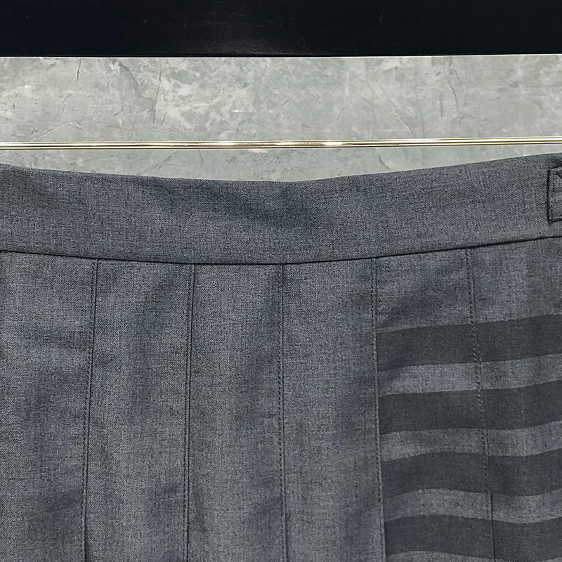TIME BREATHE pleated skirt tb women's spring and autumn black…